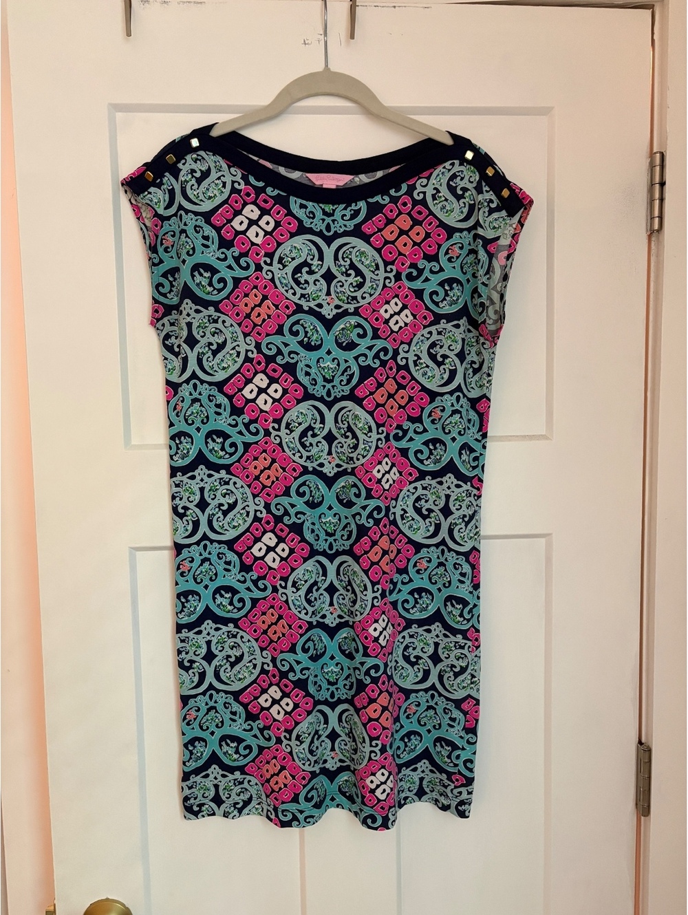 Lilly Pulitzer Robyn Shirt Dress Beyond the Gate Sleeveless Pima Cotton XS